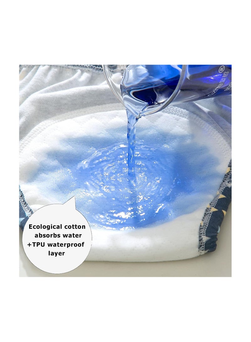 6PCS Baby Potty Training Pants, Breathable Potty Training Underwear, Toddler Training Underwear for 0-3 Years Boy and Girls Strong Absorbent Cotton Training Pants (L, Boy) - Image 2